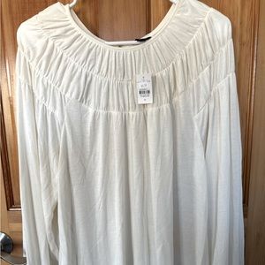 NWT Ann Taylor Peasant Shirt, long banded sleeves